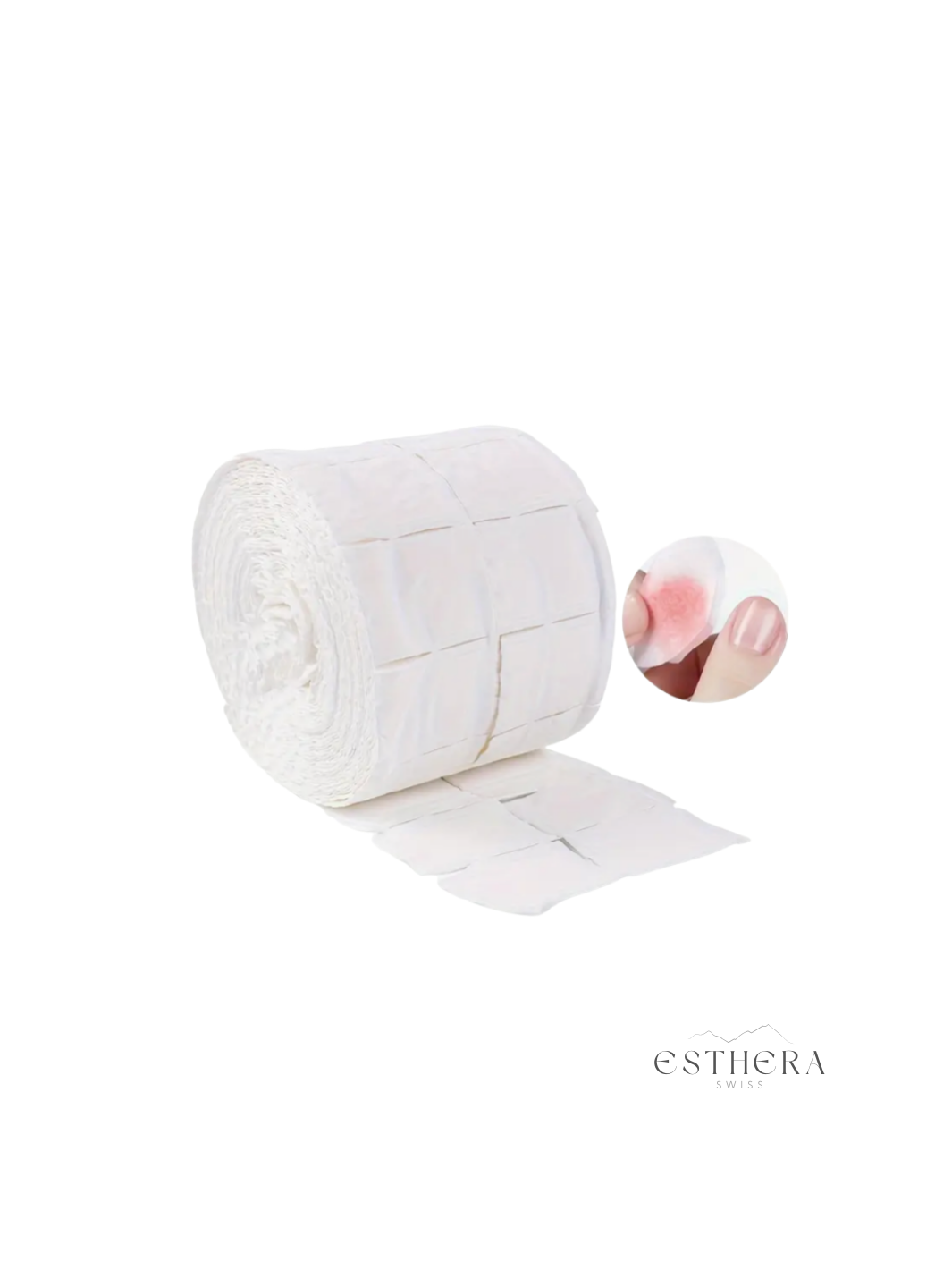 Rouleau coton pré-découpé 1000 carrés de cellulose