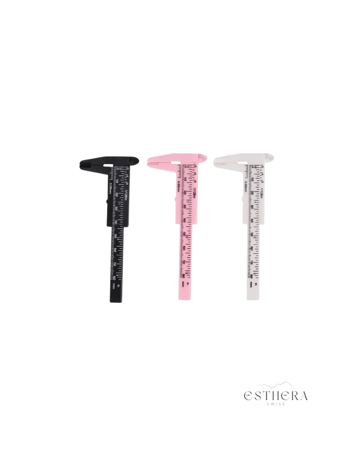 Mini Règle en Plastique Outil de Mesure pour Sourcils 3 pcs
