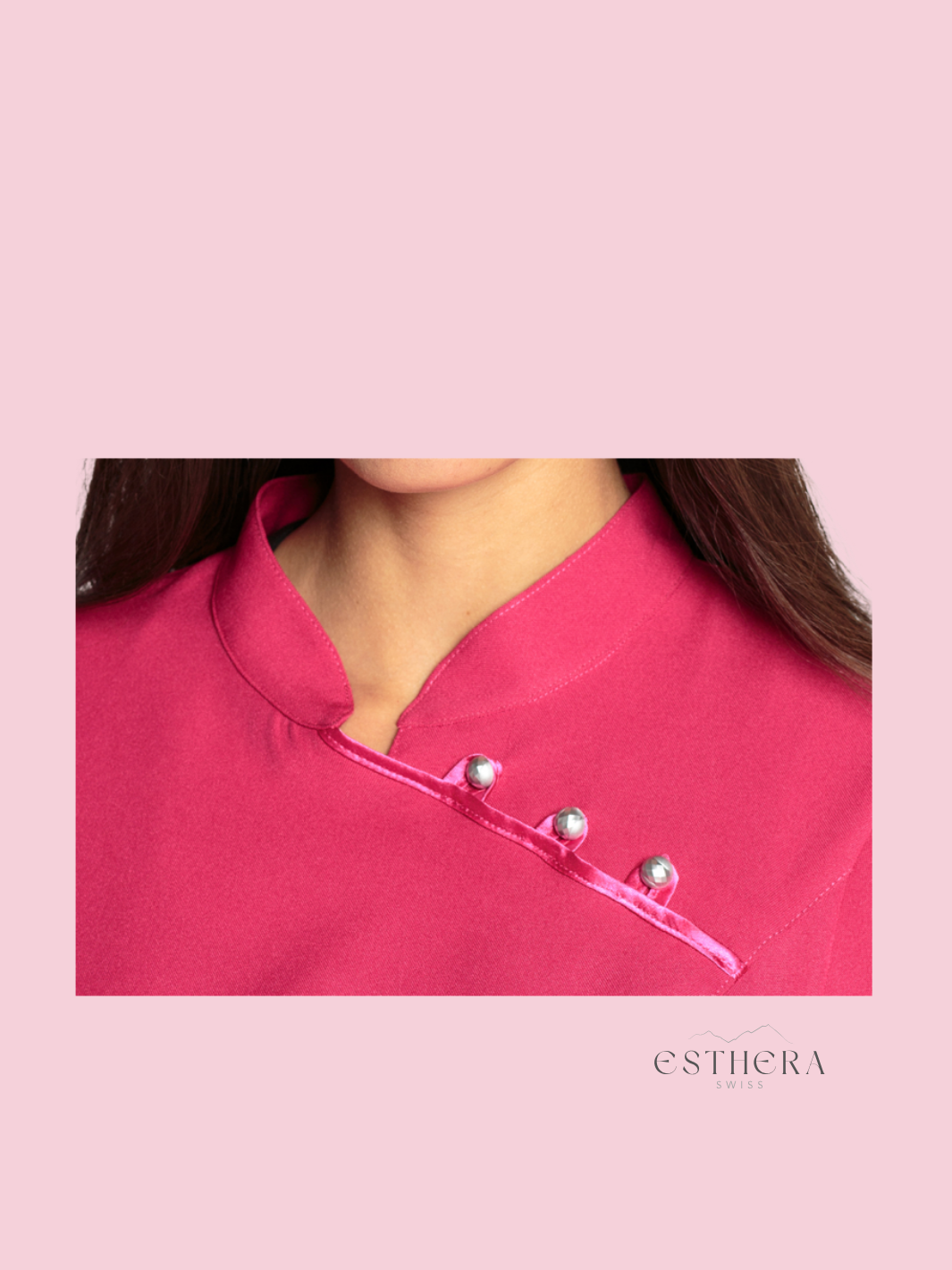 Étole Fuchsia avec liserés en satin