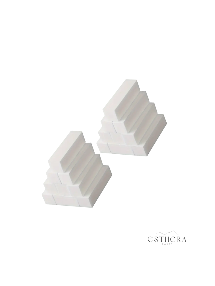 Blocs à Polir les Ongles Blancs 20 pcs