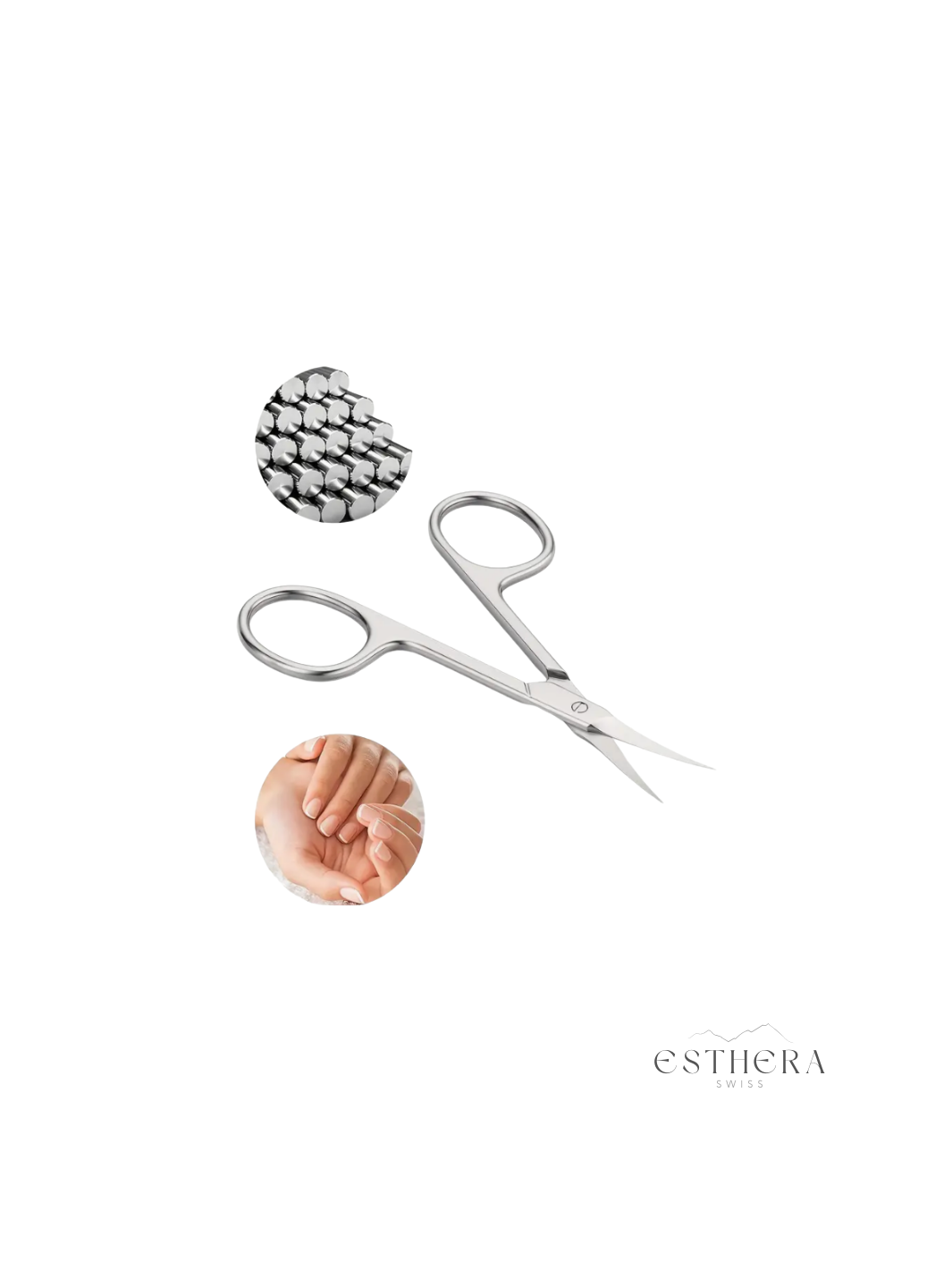 Ciseaux cuticules courbés